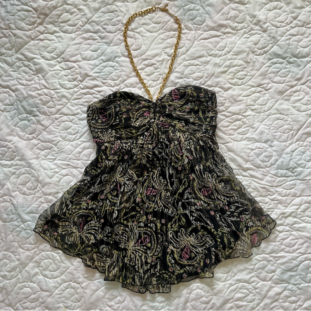 VTG Express Silk Halter Blouse